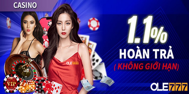 Hoàn cược không giới hạn tại chương trình khuyến mãi Ole777